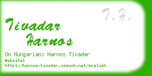 tivadar harnos business card